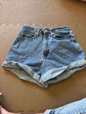 wild fable Blue Rolled Cuff High-Rise Jean Shorts